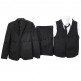 WEDDING BOYS SUIT BLACK 5 PIECE SUIT