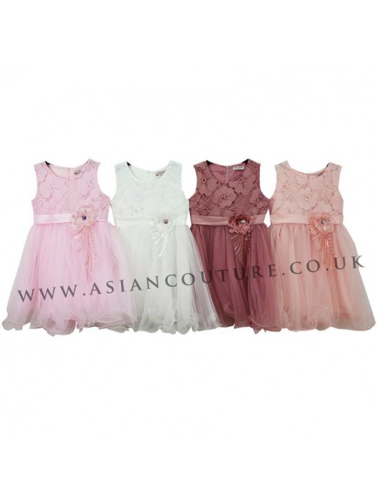 WHITE FAIRY TALE PARTY BRIDESMAID BABY GIRLS DRESS