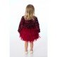 ZKD-001 GIRLS KIDS GORGEOUS RED DRESS WITH SEQUIN VELOUR BOLERO JACKET PARTY 1-5 Yrs