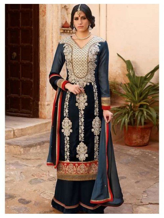 Black Indian Eastern Stylish Velvet Lehenga