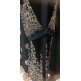 Black Embroidered Velvet Abaya