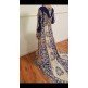 ROYAL BLUE AND GOLDEN HEAVY EMBROIDERED BRIDAL WEAR GOWN