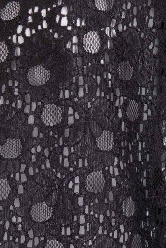 Black Long Sheer Lace Net Cardigan 