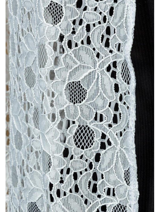 Brilliant White Long Sheer Lace Net Cardigan