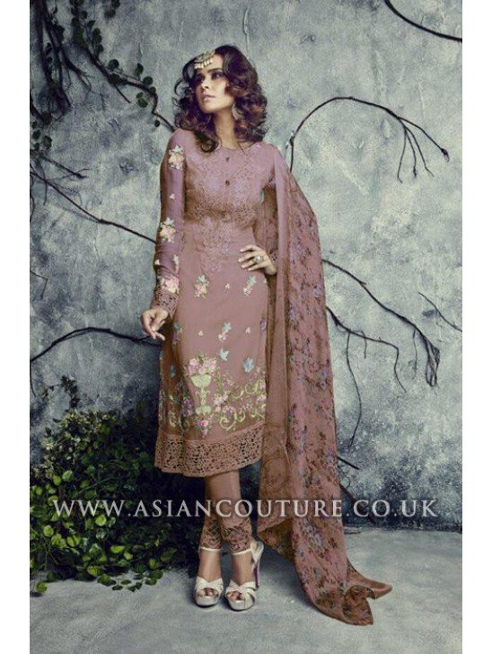 Rose Indian Pakistani Georgette Churidar Party Wear Suit