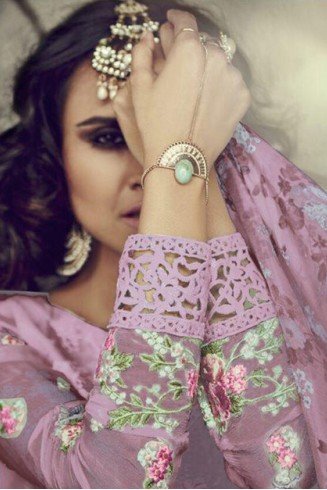 Hot Pink Indian Pakistani Georgette Churidar Party Wear Suit 