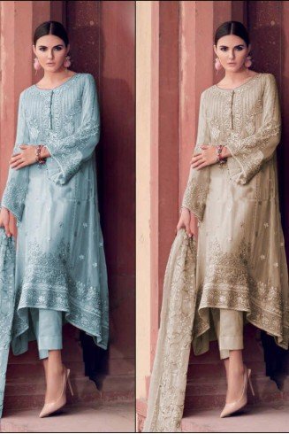PAKISTANI STYLE ETHNIC WEAR EMBROIDERED SALWAR SUITS