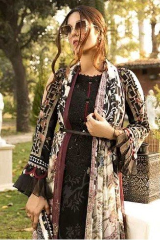 Black Designer Printed Pakistani Style Salwar Suit