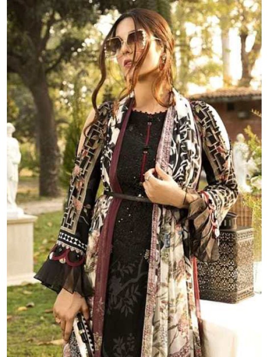 Black Designer Printed Pakistani Style Salwar Suit