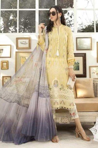 Yellow Pakistani Designer Festive Lawn Suit
