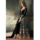 Black Indian Party Wear Asian Anarkali Wedding Bridal Gown Dress