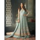 Sky Blue Indian Party Wear Asian Anarkali Wedding Bridal Gown Dress