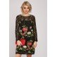Ladies Black Embroidered Lace Shift Dress