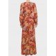 Cinnamon Stick Leopard & Leaves Printed Maxi