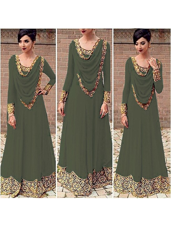 Long Mehndi Dress