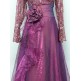 Cherlone Purple Long Sleeve Wedding/Evening Ballgown Formal Bridesmaid Dress