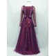 Cherlone Purple Long Sleeve Wedding/Evening Ballgown Formal Bridesmaid Dress