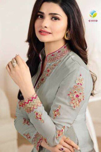 Grey Georgette Suit Indian Designer Salwar Kameez