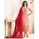 PEACHY PINK KASEESH JANNAT EMBROIDERED GEORGETTE PRACHI DESAI STRAIGHT SALWAR SUIT