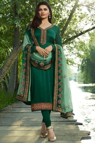 Green Embroidered Pakistani Suit Georgette Wedding Salwar Kameez