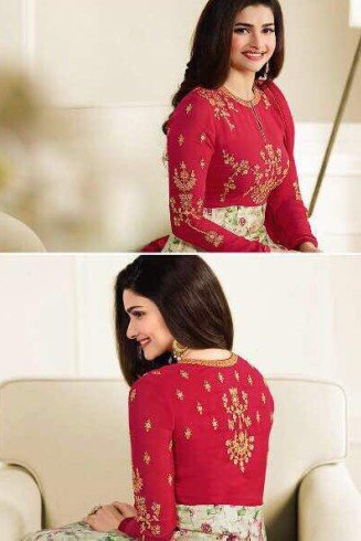 Red Formal Anarkali Suit Indian Bollywood Dress