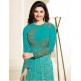 Turquoise Anarkali Salwar Suit Indian Long Frock