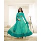 Turquoise Anarkali Salwar Suit Indian Long Frock