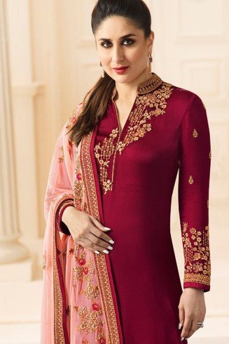 Red Designer Wedding Party Wear Indian Fancy Suit
