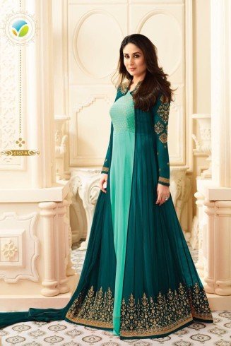 Teal Green Wedding Dress Indian Bridal Anarkali Suit