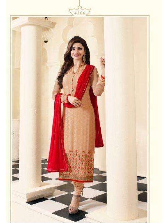 Peach Designer Punjabi Dress Indian Party Salwar Suit