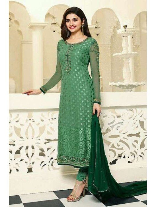 Green Party Wear Indian Dress Ethnic Salwar Suit