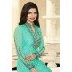 Turquoise Indian Designer Salwar Suit Sequin Party Dress