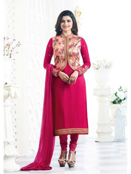 Hot Pink Party Dress Modern Salwar Kameez