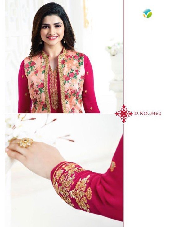 Hot Pink Party Dress Modern Salwar Kameez