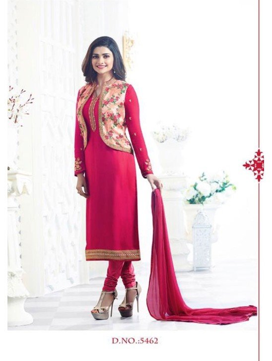 Hot Pink Party Dress Modern Salwar Kameez