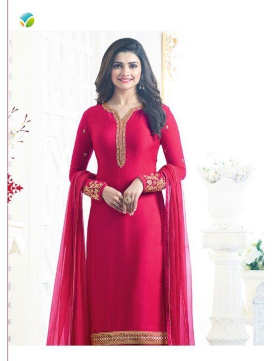 Hot Pink Party Dress Modern Salwar Kameez