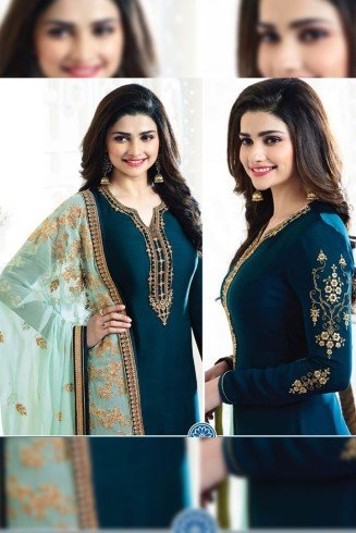 Blue Wedding Salwar Suit Fancy Pakistani Designer Dress
