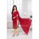 Red Pakistani Indian Embroidered Patiyala Salwar Suit