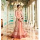 Peach Bridal Gown Long Length Sequin Party Dress