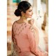 Peach Bridal Gown Long Length Sequin Party Dress