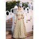Cream Embroidered Anarkali Suit Indian Embellished Gown