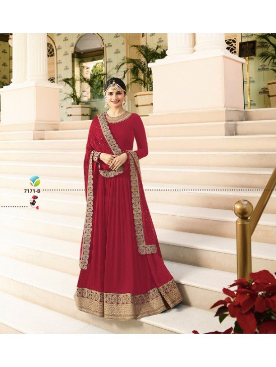 Maroon Floor Length Kaseesh Prachi Desai Anarakli Dress