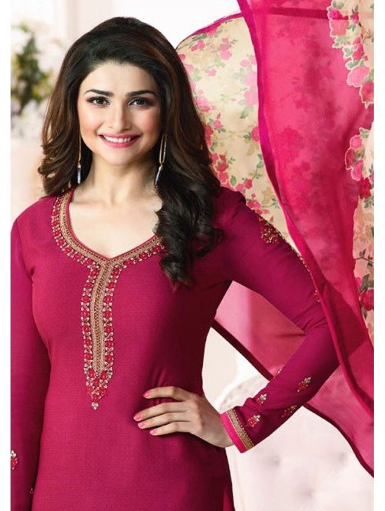 RED KASEESH SILKINA ROYAL CREPE 9 PARTY WEAR SUIT