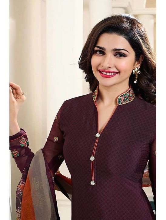 Plum Kaseesh Designer Suit