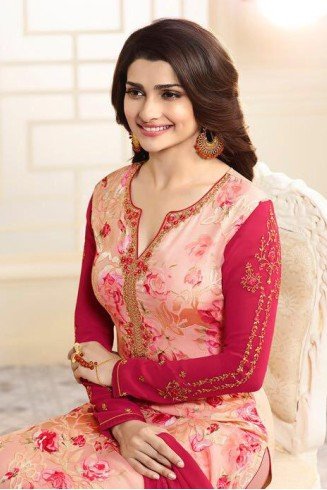 Red & Pink Pakistani Designer Salwar Suit Indian Party Wear