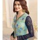 Blue Printed Indian Salwar Suit Casual Dress