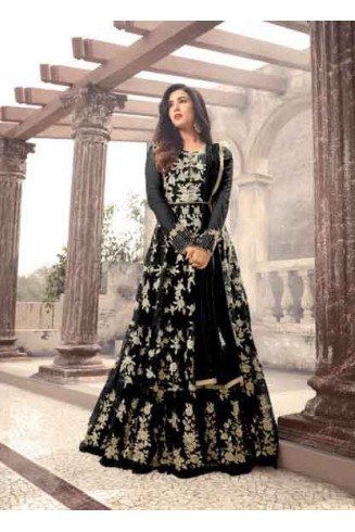Black Occasional Party Dress Indian Designer Evening Suit