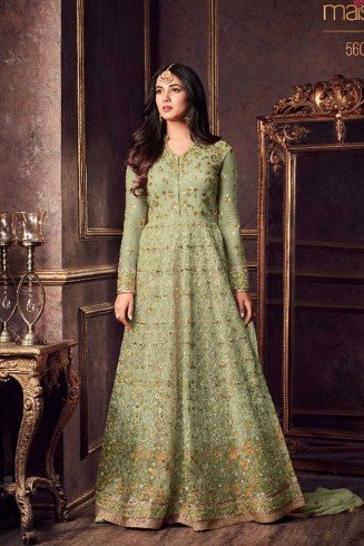 Green Indian Bridesmaid Wedding Dress 