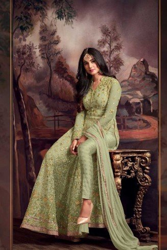 Green Indian Bridesmaid Wedding Dress 