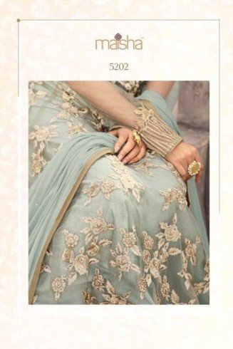 Mint Heavy Embroidered Gown Fancy Anarkali Dress